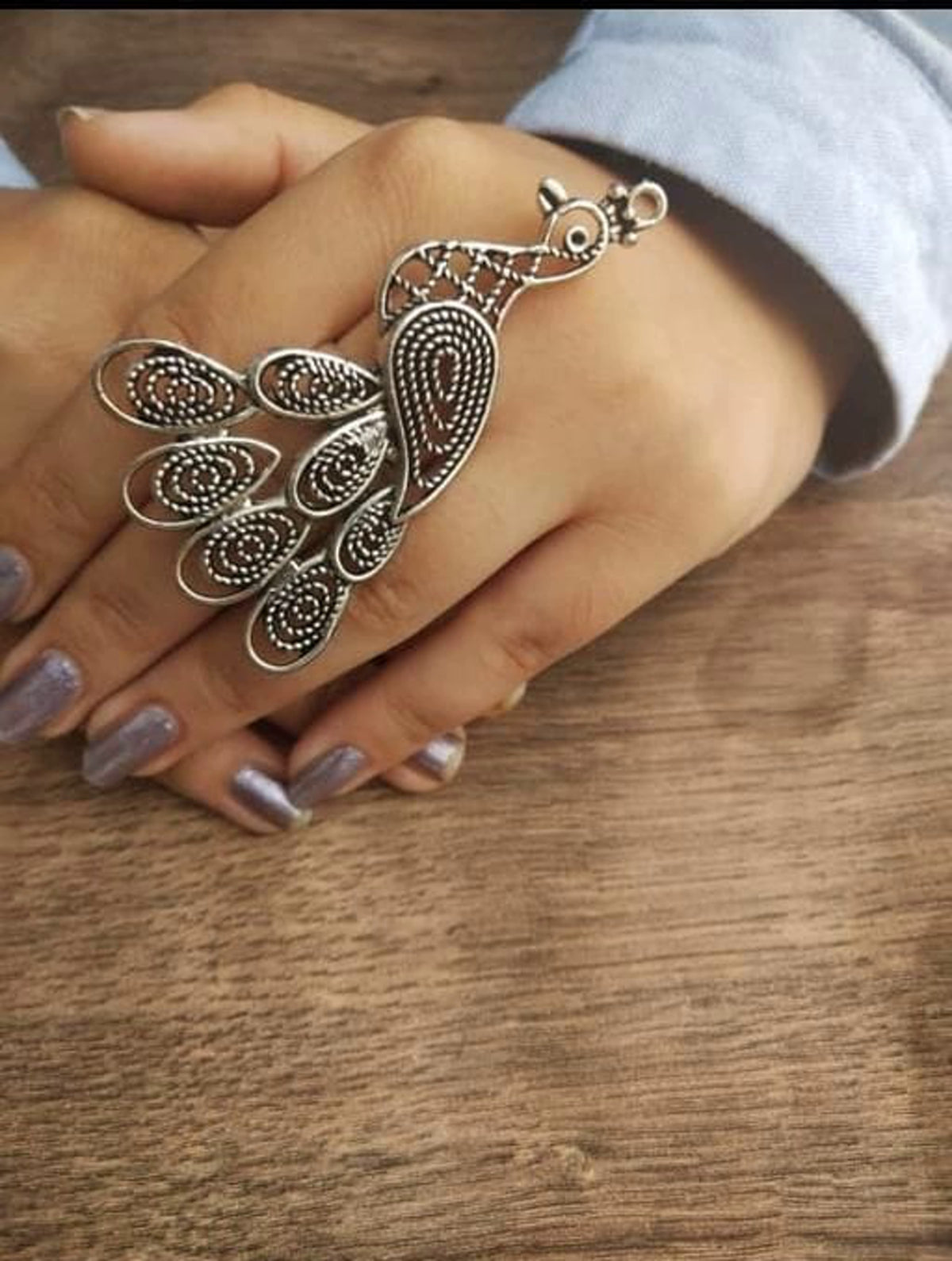 Stylish PeaCock Shaped Finger Ring
