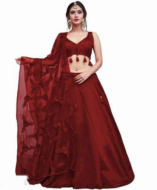 Designer Red Silk Lehenga