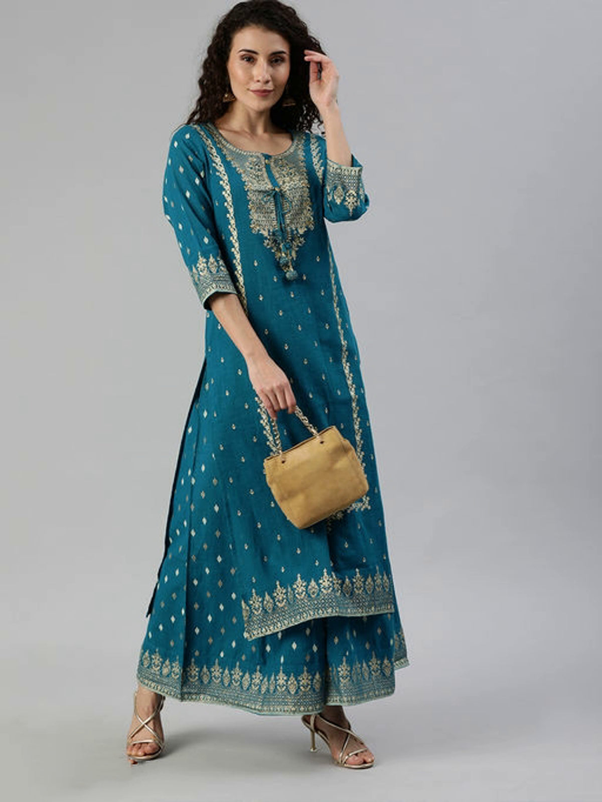 Women's Pretty Yoke Design Sharara Set