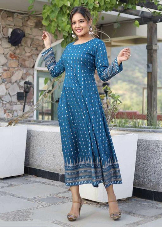 Women Printed A Line Dress