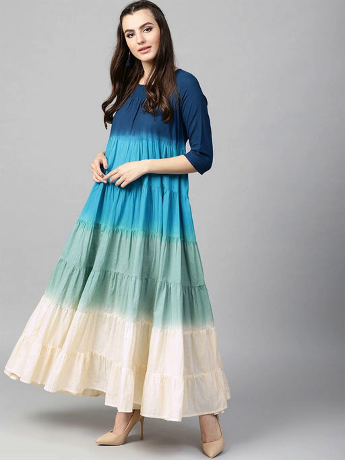 Women's Layered Tie & Die Dress