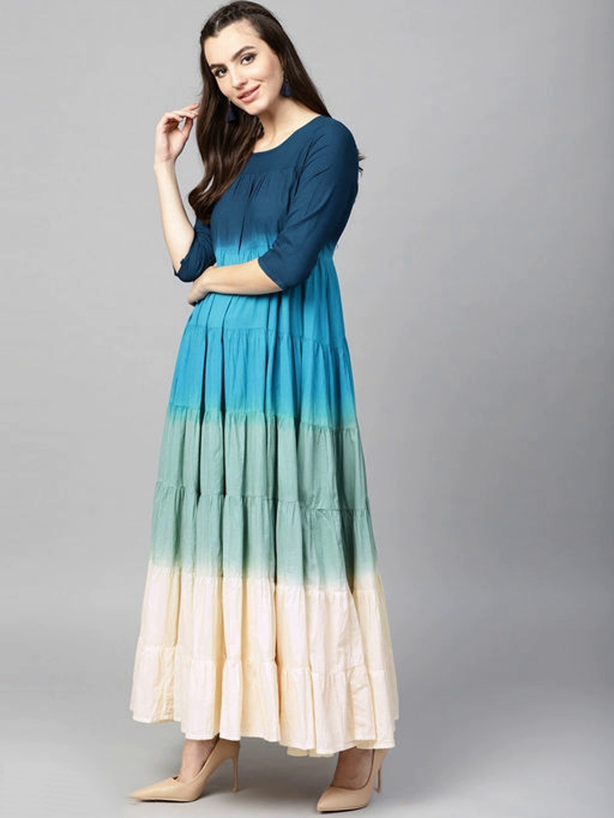Women's Layered Tie & Die Dress