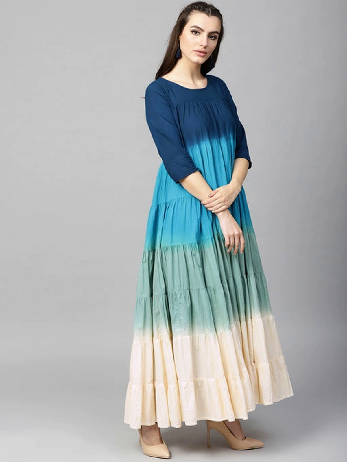 Women's Layered Tie & Die Dress