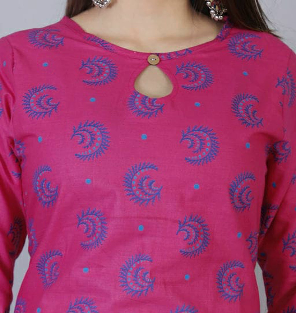 Women's Printed Pure Cotton Kurta Set
