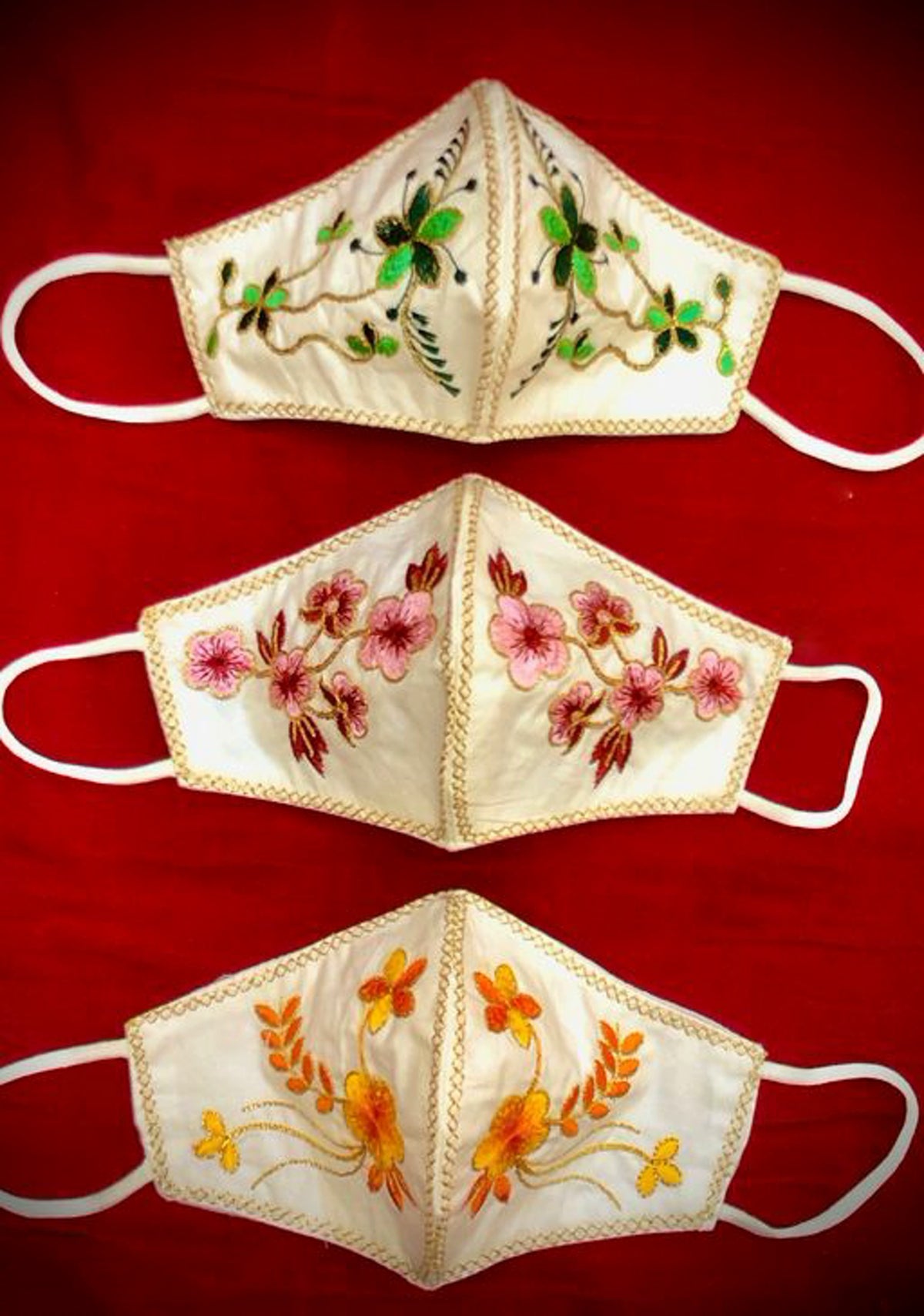 Fancy Designer Embroidered Mask For Women