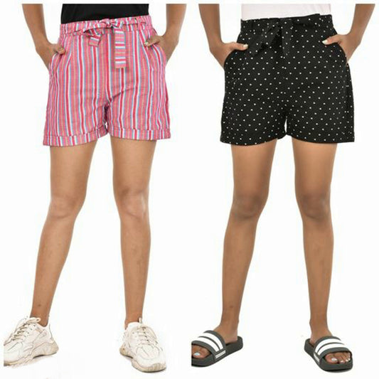 Women's Cotton Comfy Shorts Combo