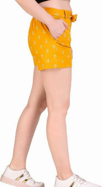 Women's Cotton Linen Shorts Combo