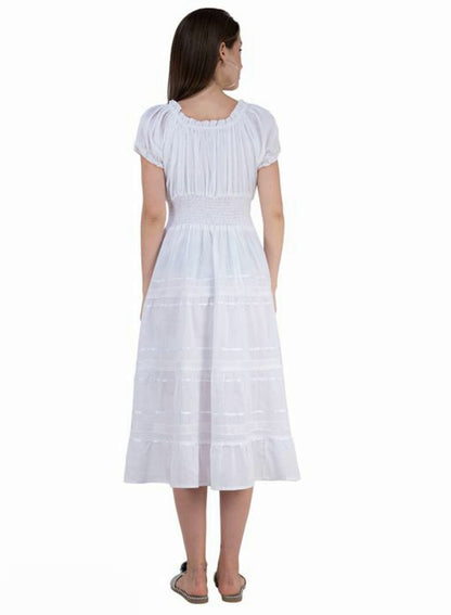 Women's Off white Cotton Dress