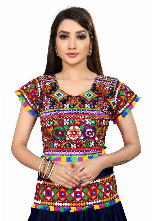 Navratri Navy Blue Gujarati Lehenga choli