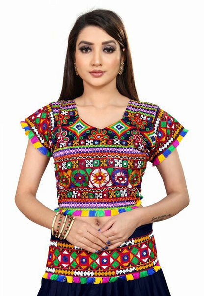 Navratri Navy Blue Gujarati Lehenga choli