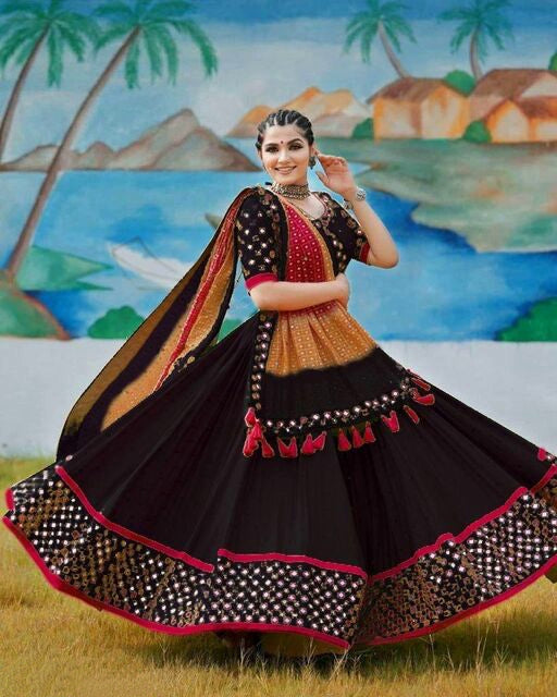 Navratri Mirror Work Lehenga