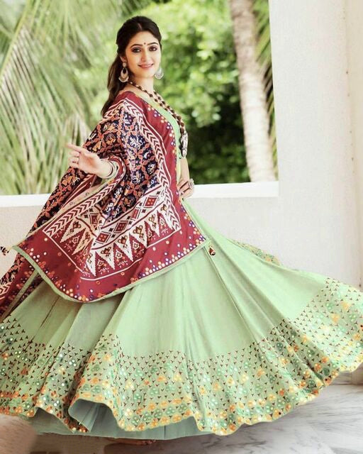 Navratri Aari Work Embroidered Lehenga choli for Women