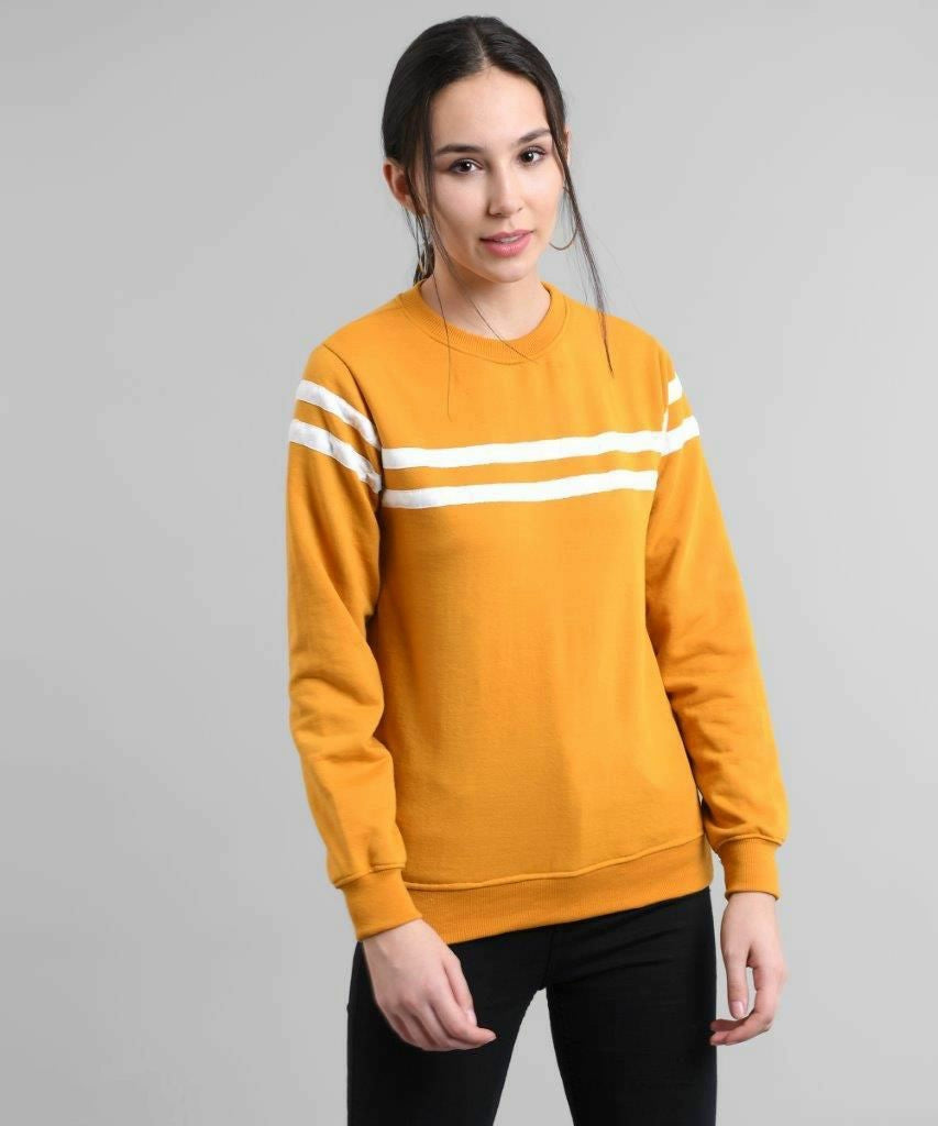 Women's Fleece Stripe Sweatshirt