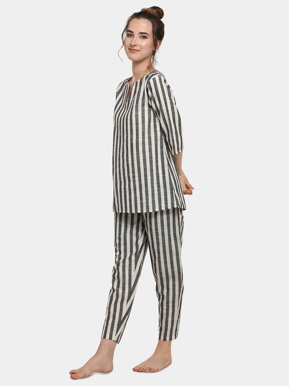 Urban Wardobe's Striped Cotton Lounge Wear
