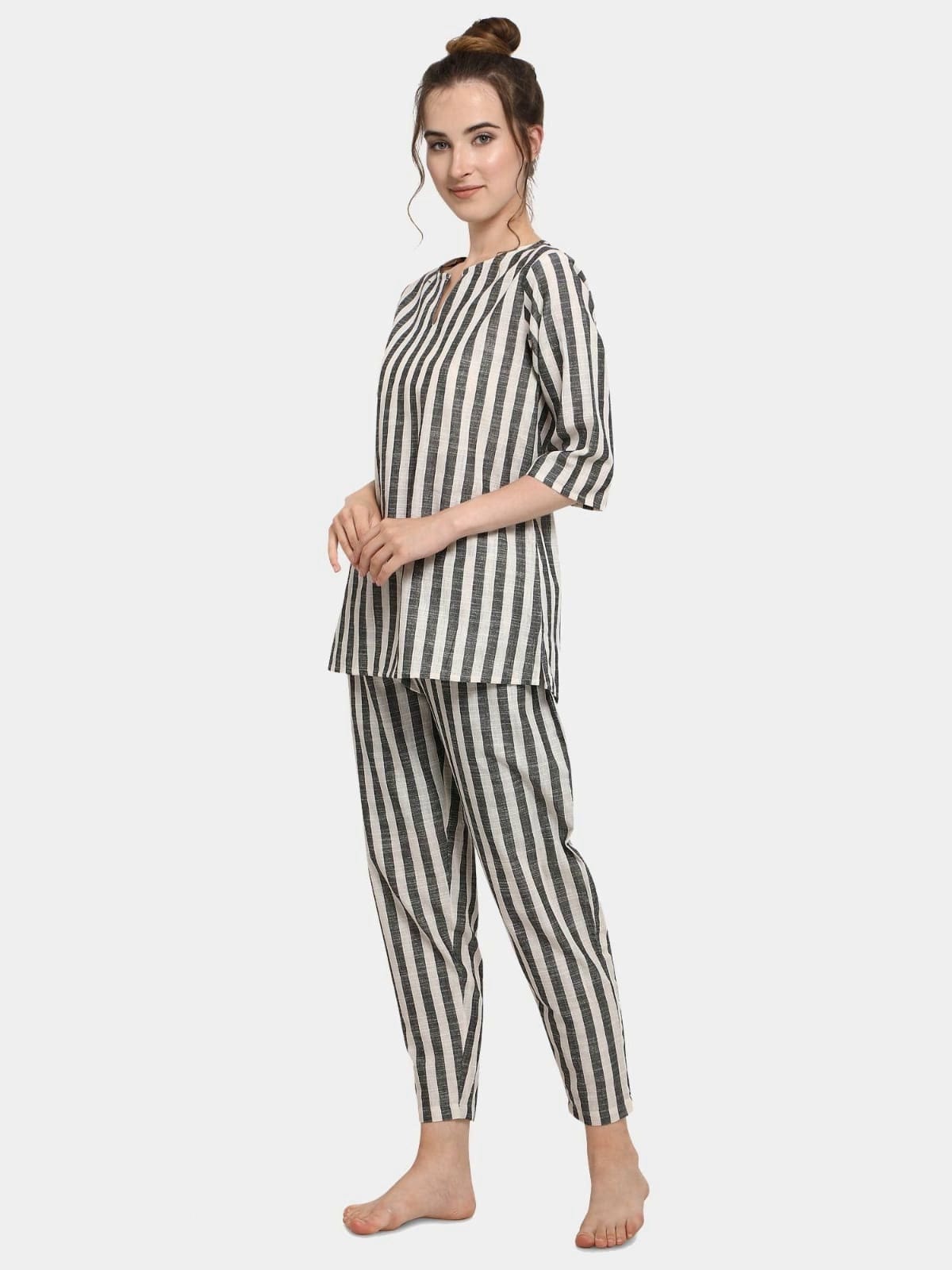 Urban Wardobe's Striped Cotton Lounge Wear