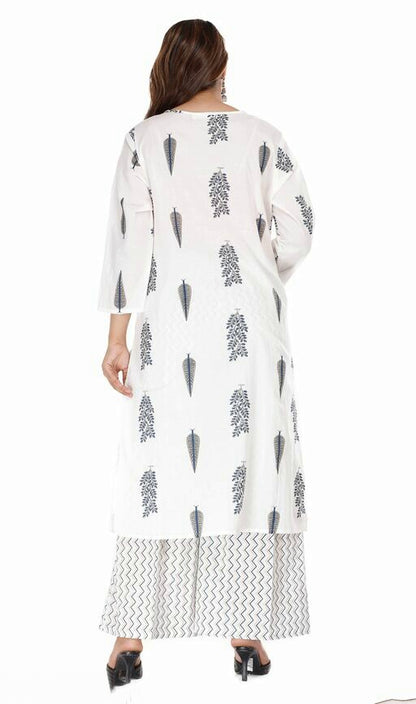 Printed Cotton Kurta with Palazzos