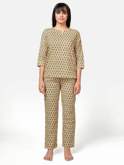 Women's Printed Cotton Night Suit