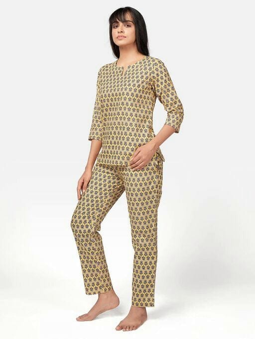 Women's Printed Cotton Night Suit