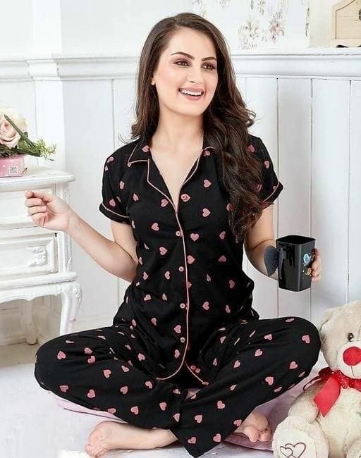 Women's Black Night Suit
