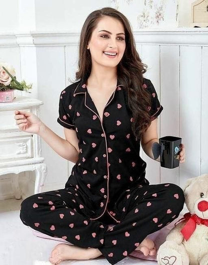 Women's Black Night Suit