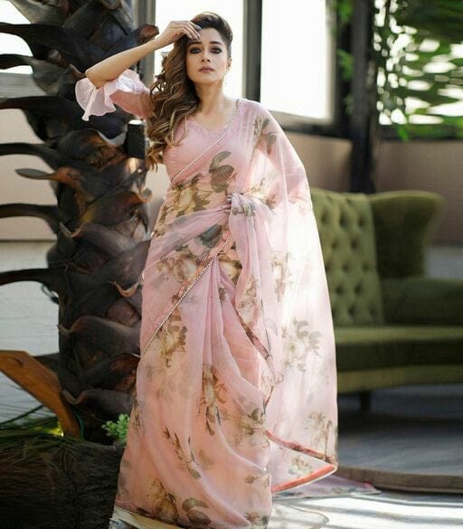 Urban Wardrobe's Organza Printed Saree