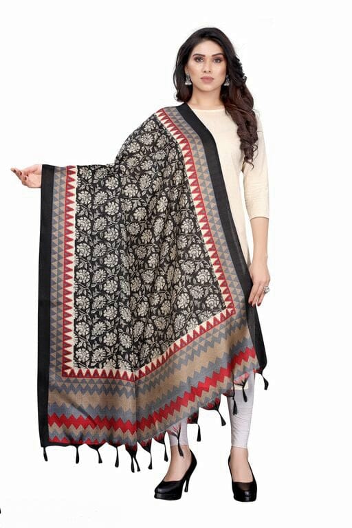 Urban Wardrobe's Contemporary Printed Silk Dupatta