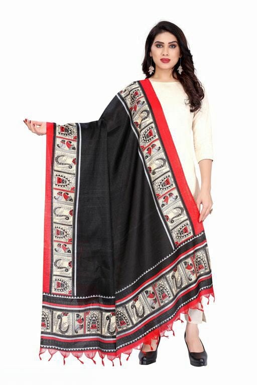 Urban Wardrobe's Contemporary Printed Silk Dupatta