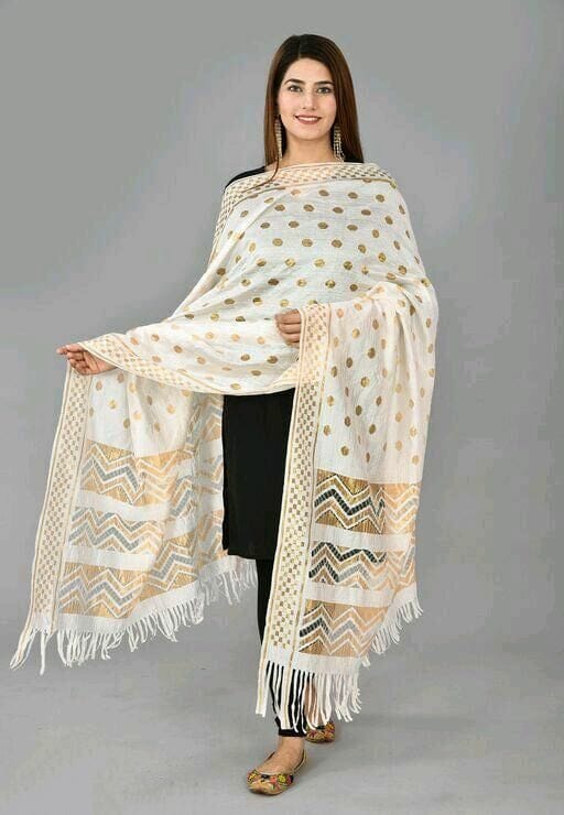 Women's Zari Work Banarsi Silk Dupatta