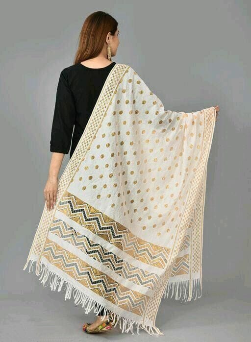 Women's Zari Work Banarsi Silk Dupatta