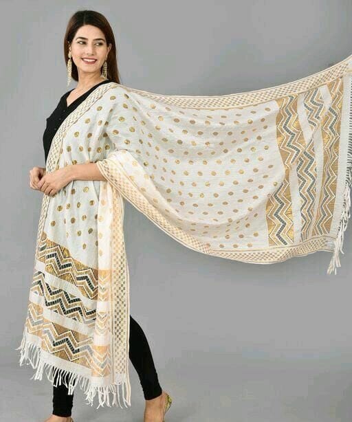 Women's Zari Work Banarsi Silk Dupatta