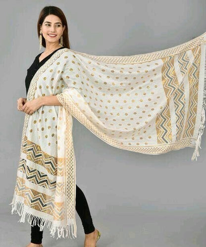 Women's Zari Work Banarsi Silk Dupatta