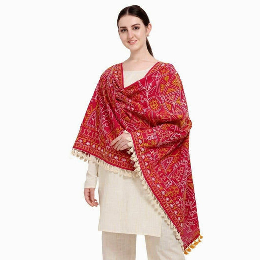 Women's Embroidered Khaadi Cotton Dupatta