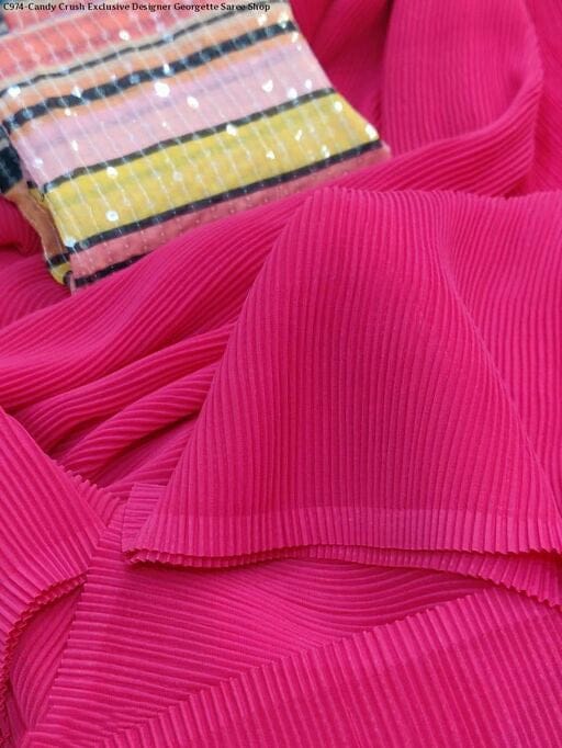 Urban Wardrobe Designer Crushed Georgette Saree