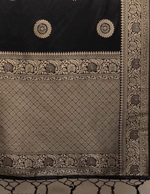 Urban Wardrobe's Navy Blue Designer Banarsi Saree