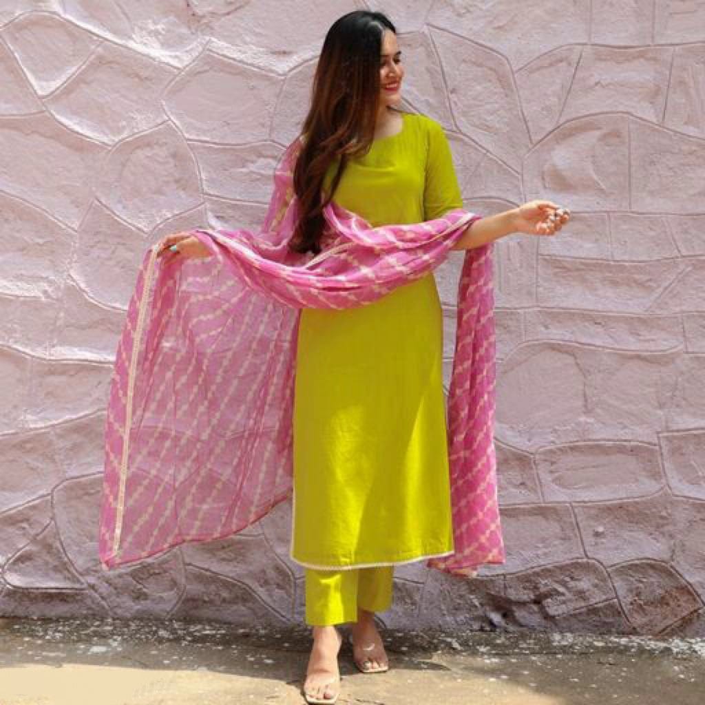 parrot green dress combination Parrot green georgette embroidered anarkali suit - Vegaa Fashion