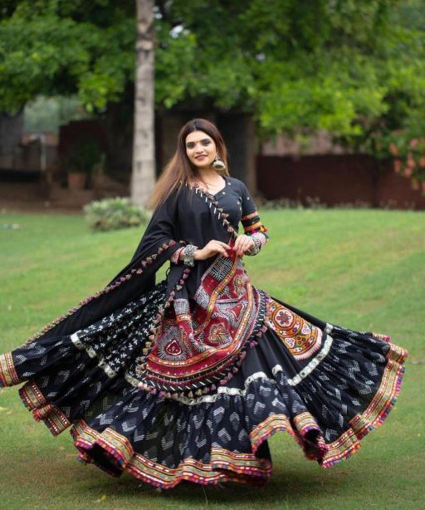 Designer Silk Garba Delight - Navratri Lehenga Choli