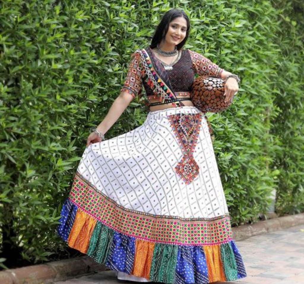 2023 Navratri Lehenga Choli Set | Cotton Hand Block Print – Gunj Fashion