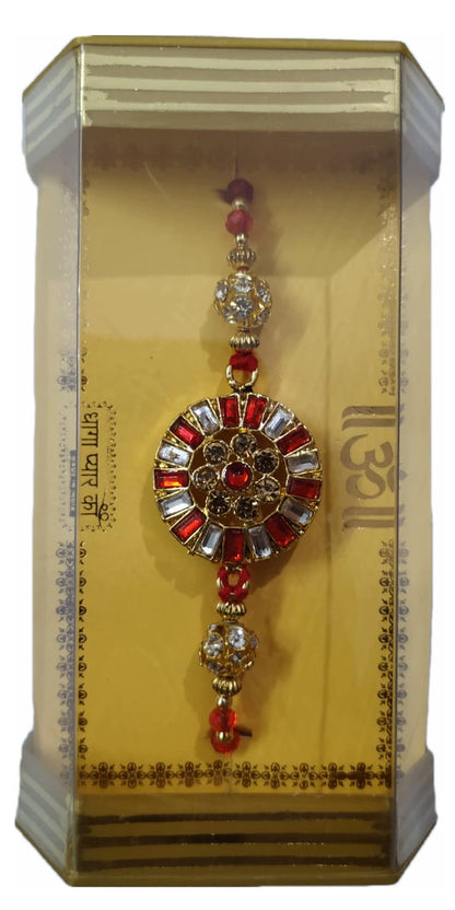 Rakhi for Brother Kundan Work Rakhi