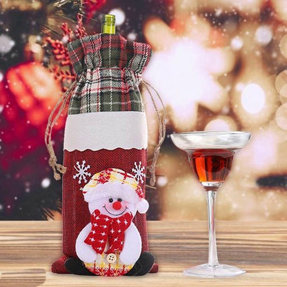 Christmas Cartoon Wine Bottle Cover
