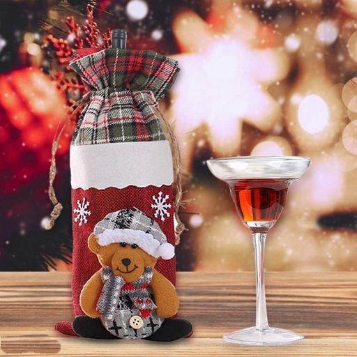 Christmas Cartoon Wine Bottle Cover