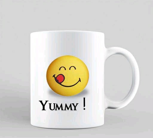 "Smiley" Printed Ceramic Coffee Mug