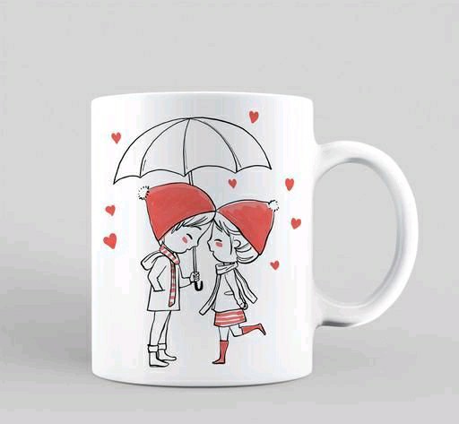 "Lovey Dovey" Printed Ceramic Coffee Mug