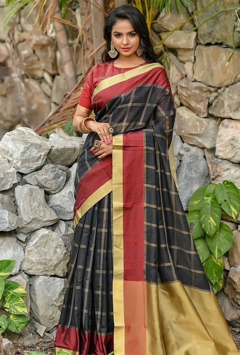 CHANDERI COTTON PRINTED SAREE