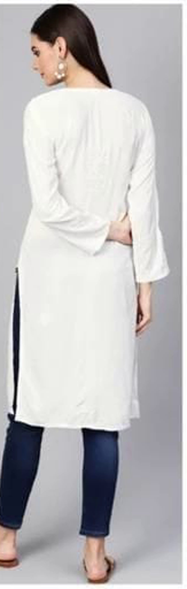 White ChikanKari Embroidered Kurta