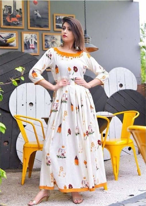 Women's Printed Floor-length Dress