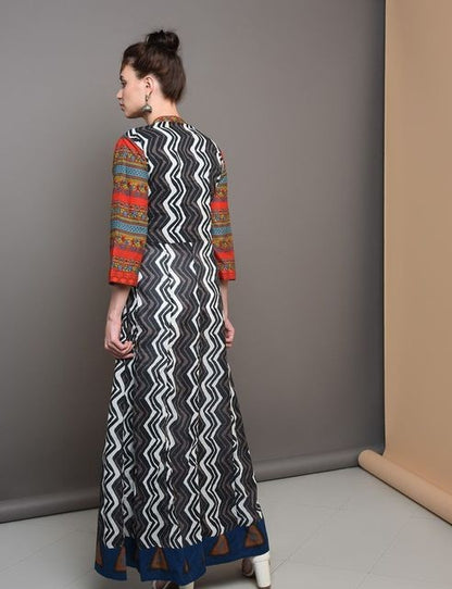 Cotton Printed Multi-coloured Dress
