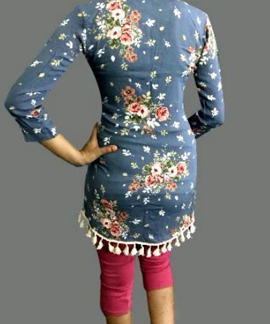 Runjhun Floral Gray Cape