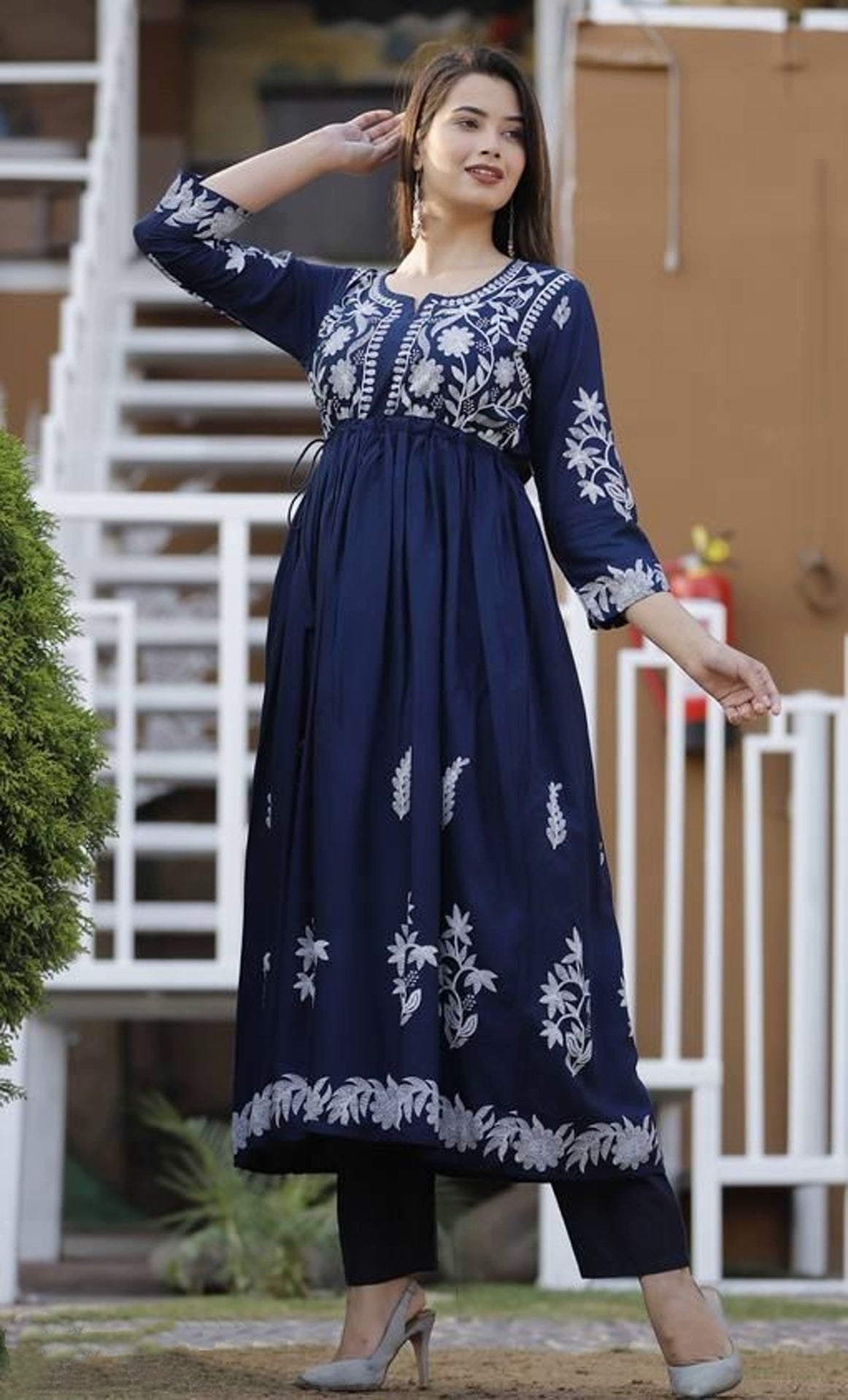 Women's Beautiful Navy Blue Kurta