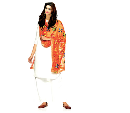 Runjhun Embroidered Phulkari Dupatta for Women