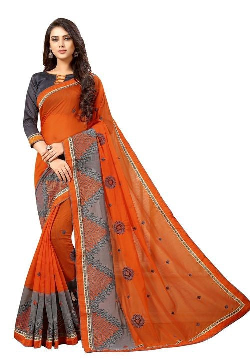 Temple Designed Chanderi Cotton Saree